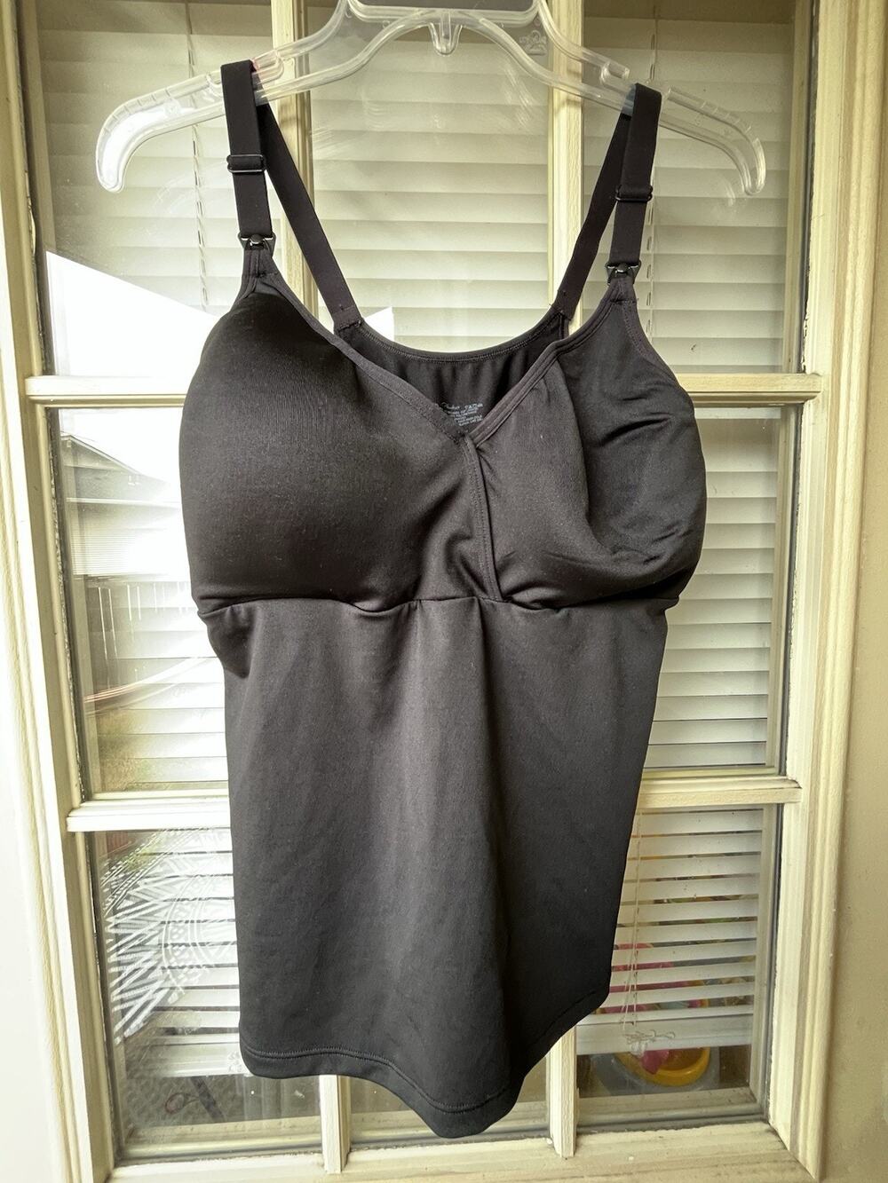 Playtex Women’s Clip Down Nursing Breastfeeding Top Cami Maternity Black Size XL